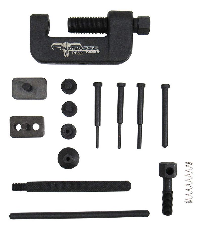 Pit Posse PP309 Chain Breaker and Riveting Tool - 16-Piece Motorcycle Chain Cutter Tool Kit - User-Friendly & Practical - Premium Quality Sturdy Design - Includes Carrying Case - Image 2